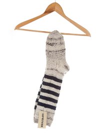 Knitted Socks – striped blue