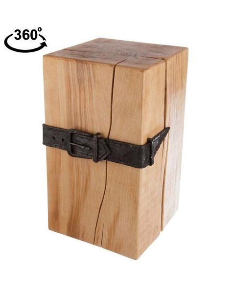 Holzblock mit Gürtel Holzblock mit Gürtel